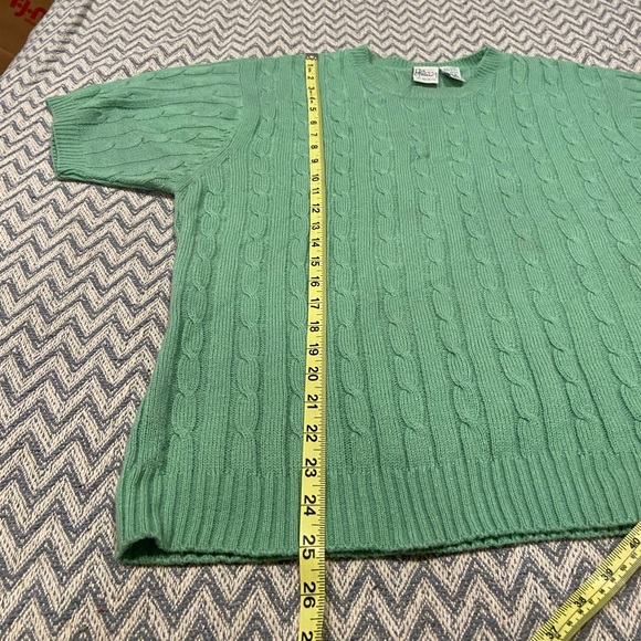 Haband Women’s XL Cable Knit Sweater - Green - Pre-Owned - Picture 7 of 12
